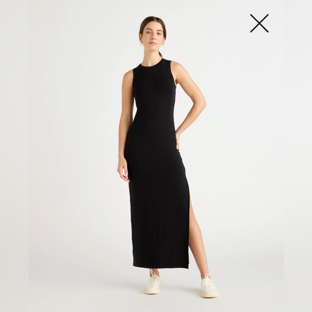 Quince Black Maxi Dress